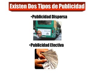Existen Dos Tipos de Publicidad Publicidad Dispersa Publicidad Efectiva 