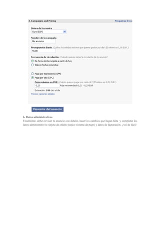 Publicidad en facebook