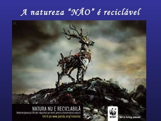 A natureza “NÃO” é reciclável
 