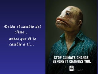 Detén el cambio del clima…  antes que él te cambie a ti…  