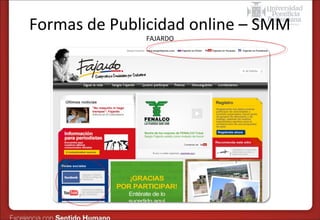 Formas de Publicidad online – SMM
FAJARDO

 