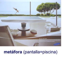 metáfora (pantalla=piscina)