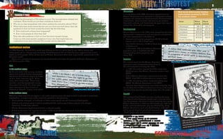 54
Thinking it over
1	 Look at the photograph of Till’s killers in court. The accused seem relaxed and
confident. What would you put their confidence down to?
2	 Who do you feel sympathetic with when reading the narrative above? Why?
3	 When historians study events like the one you have just read about, they ask
questions to find out what caused the event, like the following.
	 •	 How could such a thing have happened?
	 •	 How could people do what they did?
	 They also ask questions to find out how the event caused change.
	 Come up with some specific questions of your own that might help you
understand more about Emmett Till’s murder and its aftermath.
Institutional racism
In 1950s America, Emmett Till’s world was different to that of a white boy his age. White racism was
widespread and an inherent part of society. Black Americans did not have the same opportunities or civil
rights as white people. White crimes against African-Americans often went unpunished, particularly in the
American south.  
There are a number of measures and recorded trends that show the position of African-Americans in
the US during the 1950s.
Education
In many states of the USA, education opportunities for
African-Americans were restricted to segregated schools,
colleges and universities. Black students attended blacks-
only schools, which received less funding per student
than white schools, and black students spent less time at
school than their white counterparts.
Employment
African-Americans in the 1950s were proportionally under-
represented in professional and managerial occupations
and over-represented in the fields of:
•	 domestic and service occupations (63.6% of black
women and 11.2% of black men)
•	 low-skilled labouring (15.4% of black women and 57.4%
of black men).
In the south, 75% of the African-American
population was in unskilled jobs. The
corresponding white proportion was  
about 25%.
Income
The income levels for the African-American
population were consistently below those of
the white population during the 1950s.
•	 In 1952, the median income for white males was
$3507 per year. For African-American males it was
$2038.
•	 61% of African-American incomes were less than
$3000. Only 28% of whites were at a similar level.
•	 In 1953, the family median income for whites was
$4392. For African-Americans it was $2461.
Because these figures were calculated nationally, they
do not show that for African-Americans living in the south,
incomes were usually significantly lower than the median.
Health                 
The quality of black health care was significantly lower
than that of white American health care in Emmett Till’s
day. For example, the national infant mortality rate among
African-Americans in 1950 was 43.9 deaths per 1000 live
births, while for whites the rate was 26.8 deaths. Many
African-Americans could not afford doctors, and most
white-owned hospitals practised segregation.
‘Black’ wards were understaffed and poorly
equipped. Black doctors found it almost
impossible to get ahead.
A 1952 report written by the Women’s
Committee to End Discrimination in Medical
Services noted that in Detroit hospitals the lives
of African-Americans were put in jeopardy
because of discrimination.
How much state/county funding
each student received in 1953 in
the southern states
State White
school
Black
school
Mississippi $98.15 $43.17
Arkansas $99.08 $71.78
Louisiana $165.08 $122.07
Alabama $112.00 $105.00
Claredon –
South Carolina
$179.00 $43.00
Law
In the southern states
At the end of the 19th century, southern
states had enacted de jure segregation
legislation that became popularly known
as ‘Jim Crow’ laws (see pp 31–33 for
more about these laws). These laws
created a racially segregated society
throughout the south. Jim Crow laws
were accompanied by a climate of
violence to keep the ‘nigger’ in his place.
While I am black I am a human being,and therefore I have the right to go intoany public place. White people didn’t knowthat. Every time I tried to go into a placethey stopped me.
A nation that continues year after year tospend more money on military defence thanon programs of social uplift is approachingspiritual doom.
Stokely Carmichael, black rights leader
Rev. Dr Martin Luther King Jr, black civil rights leader
In the northern states
While Jim Crow laws did not appear in the north, discrimination did exist in what is referred to as de facto
segregation. In major cities of the north this resulted in the following:
•	 Black ghettos emerged, as landlords in better areas would not rent homes to black people.
•	 Schools and colleges were linked to neighbourhoods, with many of these schools and colleges
becoming ‘blacks only’ schools.
•	 African-Americans faced discrimination in the job market.
•	 A lack of education and opportunity made it difficult for African-Americans to climb the economic or
employment ladder to better themselves.
1963 cartoon by Herbert Block commenting on the
difficulty faced by black doctors who experienced
discrimination and were restricted to segregated
wards despite their qualifications
 