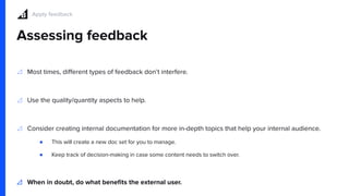 Improving developer documentation | PDF