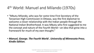 4th World: Manuel and Milando (1970s)
• “Mbutu Milando, who was for some time First Secretary of the
Tanzanian High Commis...