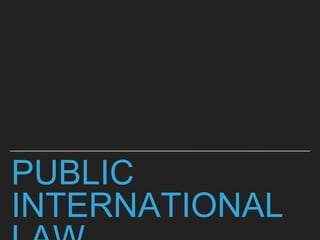 Public International Law