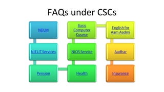 FAQs under CSCs
 