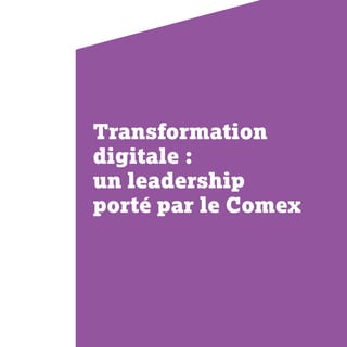 Transformation
digitale :
un leadership
porté par le Comex
 
