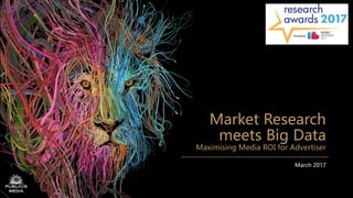 1
Market Research
meets Big Data
Maximising Media ROI for Advertiser
March 2017
 