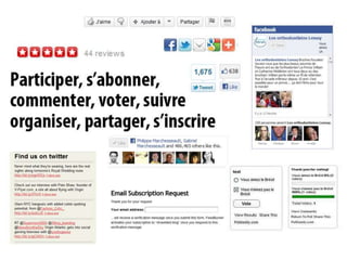 Participer, s’abonner,
commenter, voter, organiser,
    partager, s’inscrire
 