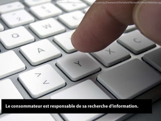 Référence : http://www.caresearch.com.au/Caresearch/Portals/0/Nurses%20Hub/Websites.jpg




Le consommateur est responsable
  de sa recherche d’information.
 
