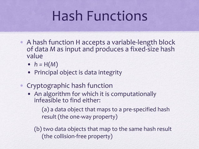 Public Key Encryption & Hash functions | PDF