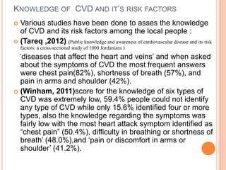 Public knowledge of cardiovascular diseases and its risk | PPTX