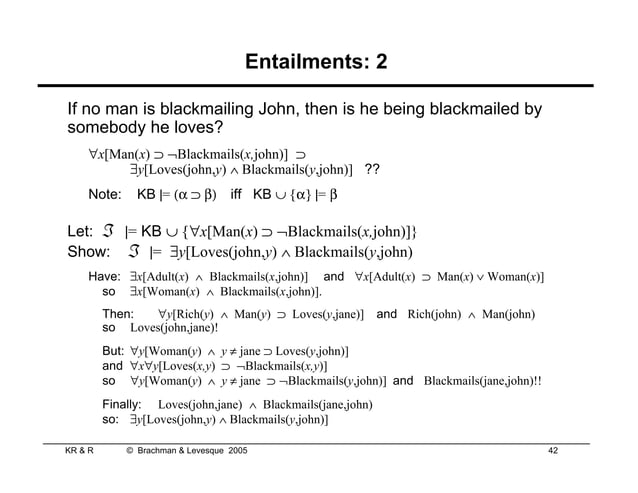 Knowledge Representation and Reasoning Slides | PPT
