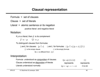 Knowledge Representation and Reasoning Slides | PDF