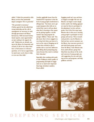 Public Librariesas Partnersin Youth Development