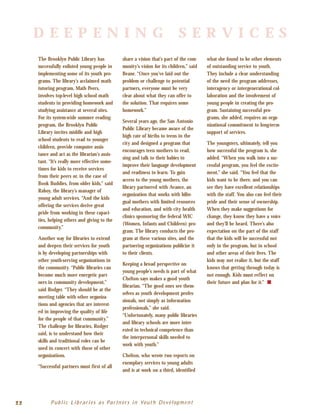 Public Librariesas Partnersin Youth Development