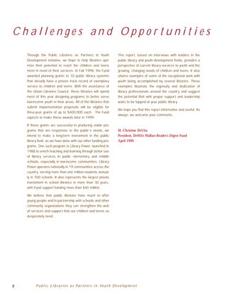 Public Librariesas Partnersin Youth Development