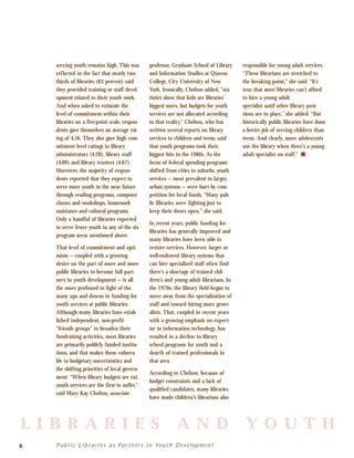 Public Librariesas Partnersin Youth Development