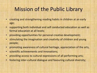 Public libraries & it’s services | PPSX