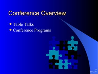 Conference Overview  Table Talks Conference Programs 