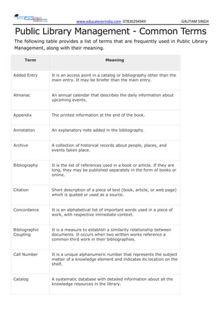 Public library management | PDF