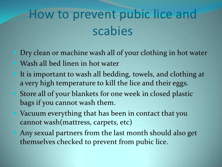 Pubic Lice and Scabies