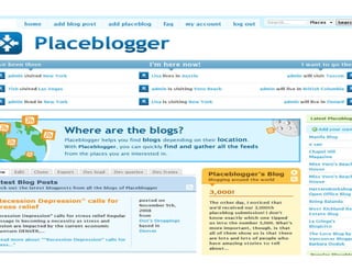 Screenshot of Placeblogger




                         placeblog
 