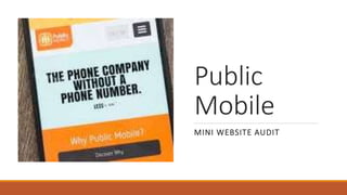 Public
Mobile
MINI WEBSITE AUDIT
 
