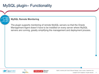 Managing MySQL databases with Oracle Enterprise Manager | PPTX