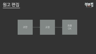 원고 편집
교정
최종
OK
조판
 