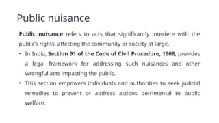 Nuisance Code Examples Public Nuisances under Code of Civil Procedure.pptx