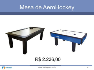 14www.softagon.com.br
Mesa de AeroHockey
R$ 2.236,00
 
