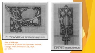 Plan of Chicago
By Daniel H. Burnham and Edward H. Bennett.
Chicago: The Commercial Club, 1909.
pp. 56-57.
 