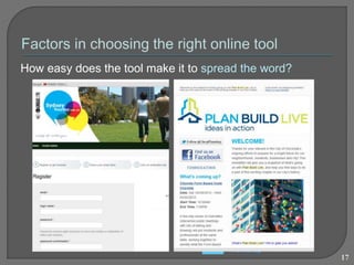 The Wise Economy 
Workshop 
17 
How easy does the tool make it to spread the word? 
 