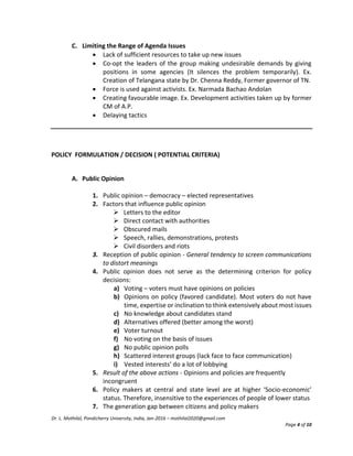 Public policy formulation, implementation & evaluation | PDF