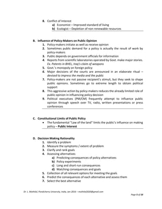 Public policy formulation, implementation & evaluation | PDF