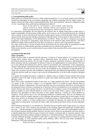 Public policy making and implementation in nigeria connecting the nexus ...