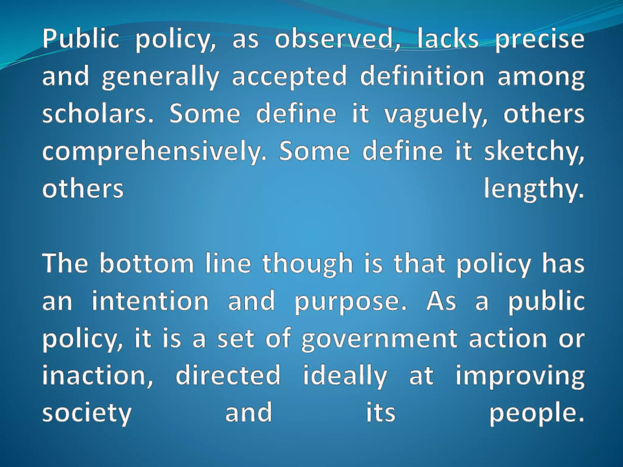 Public Policy Introduction 