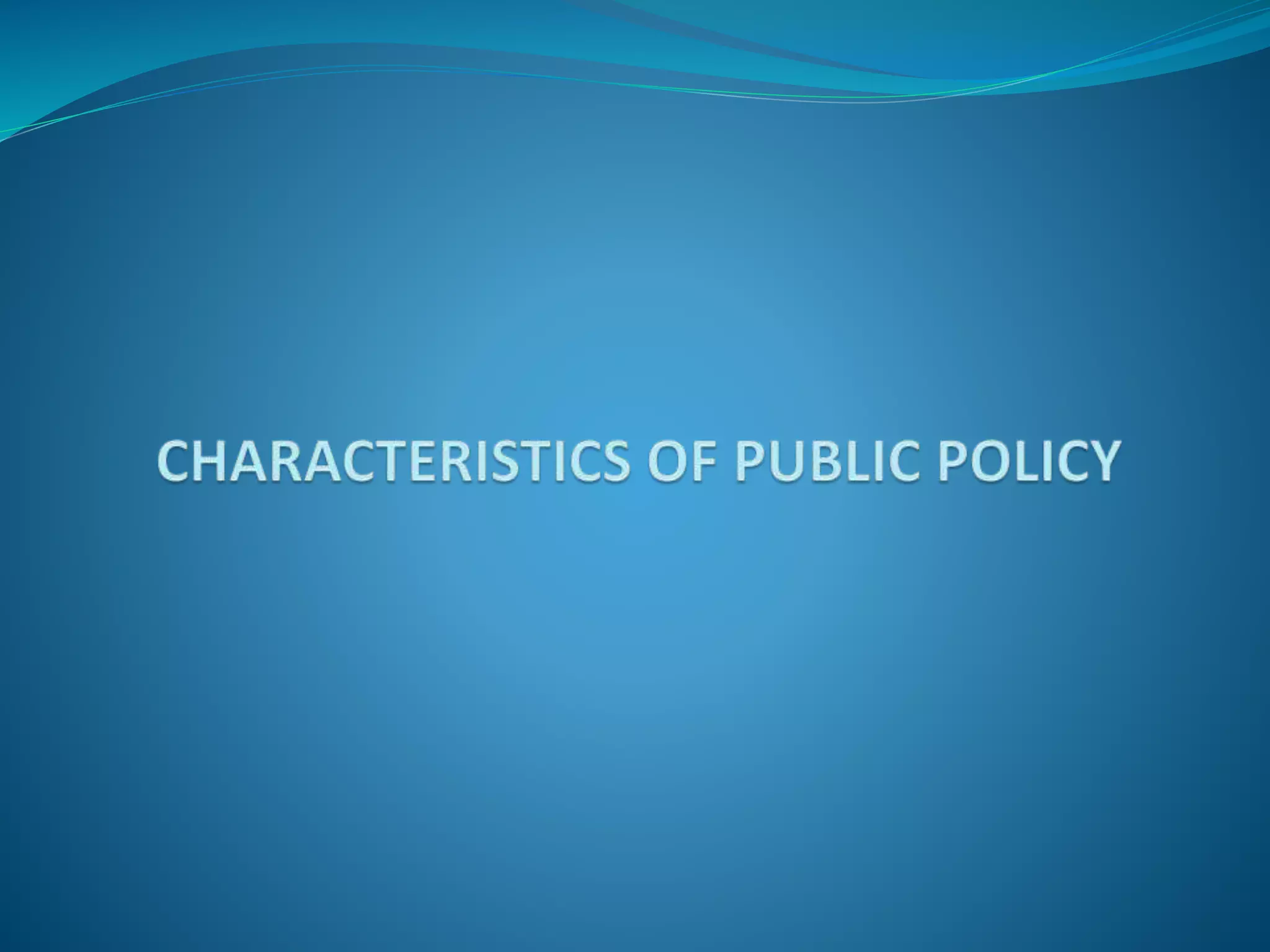 Public Policy Introduction 