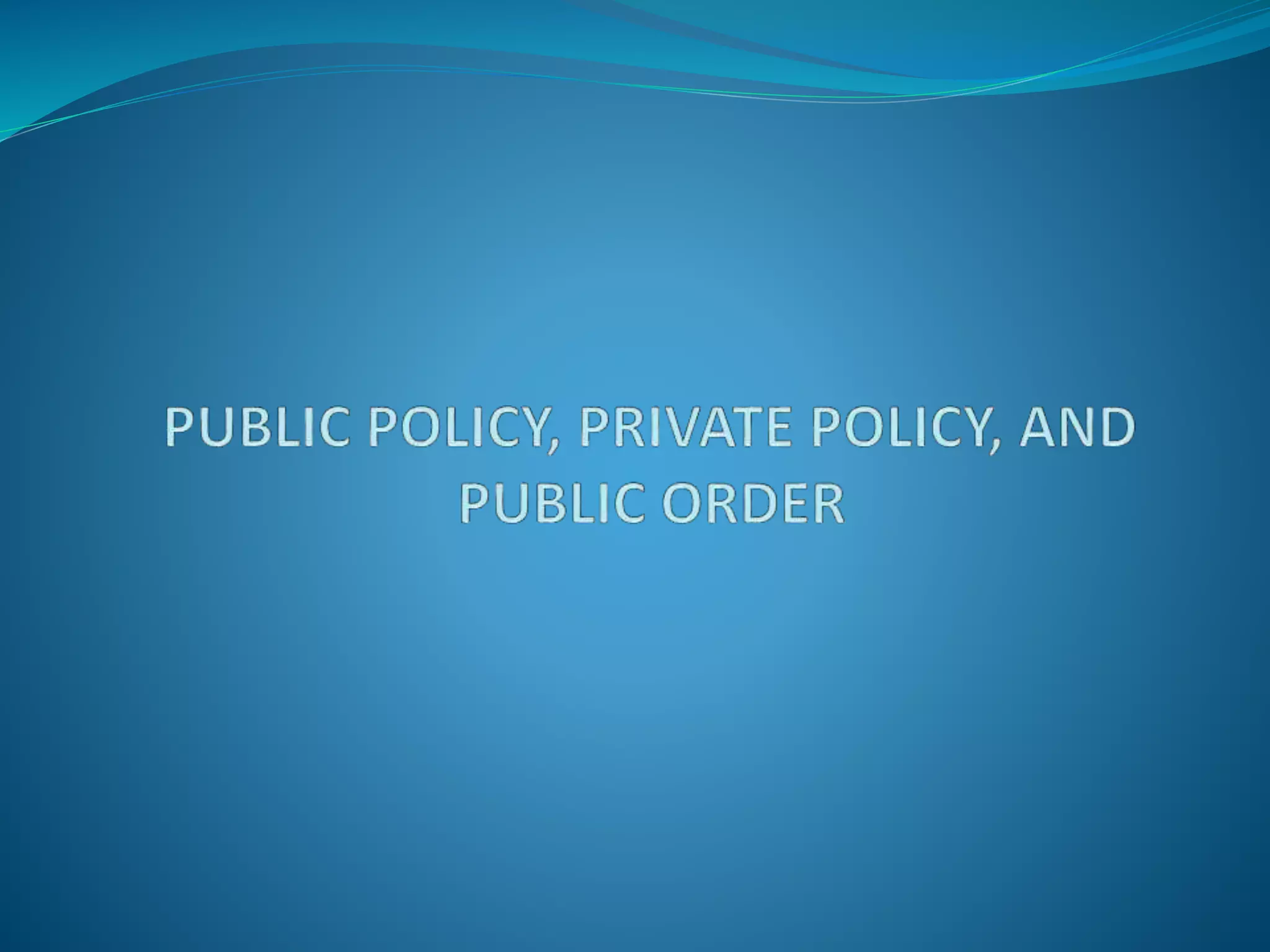Public Policy Introduction 
