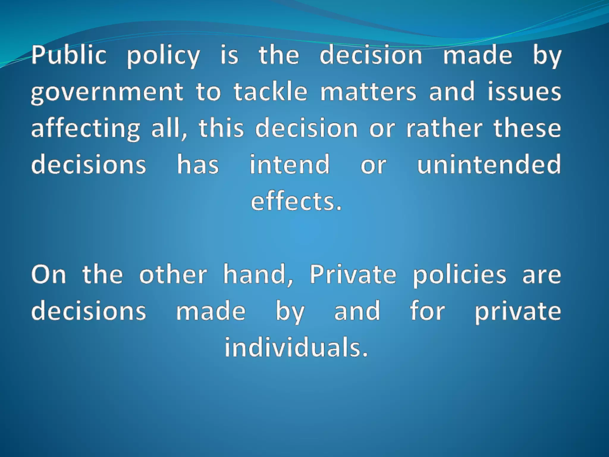 Public Policy Introduction 