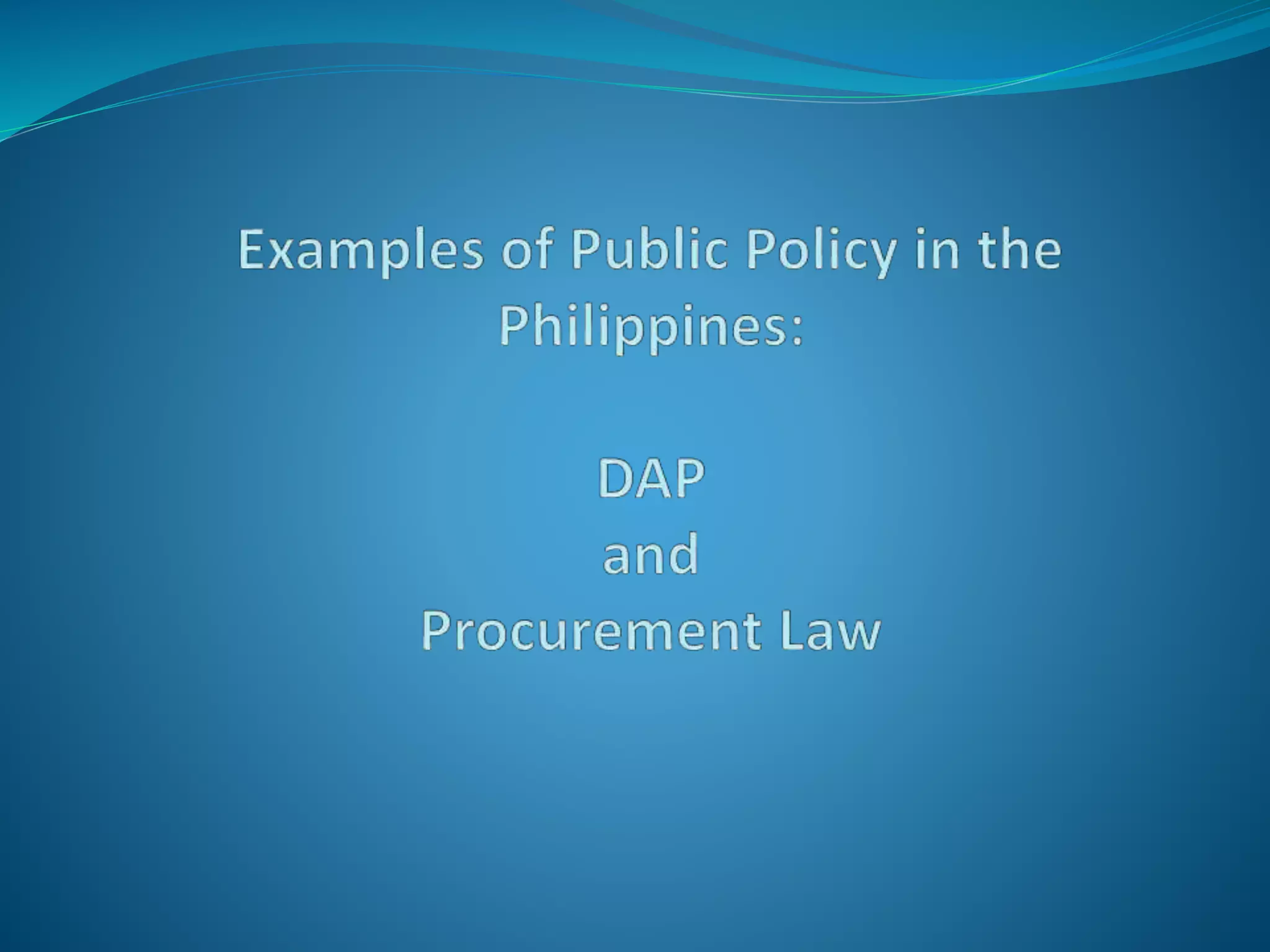 Public Policy Introduction 