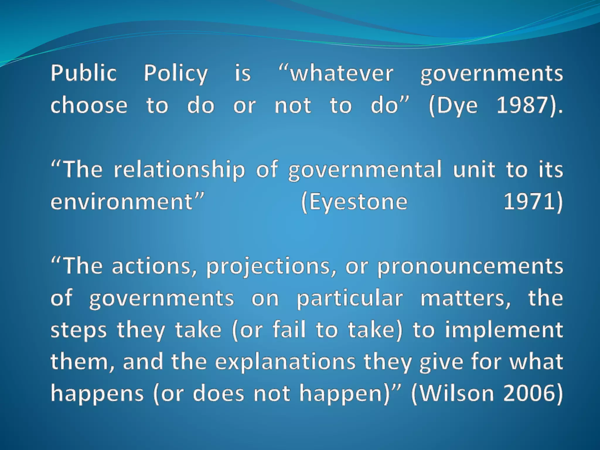 Public Policy Introduction 