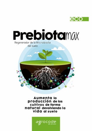Regenerador de la Microbiota
del suelo
Aumenta la
producción de los
cultivos de forma
natural devolviendo la
vida ai suelo
agrocodeWE DO BIO!
 