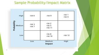 Sample Probability/Impact Matrix
55
 