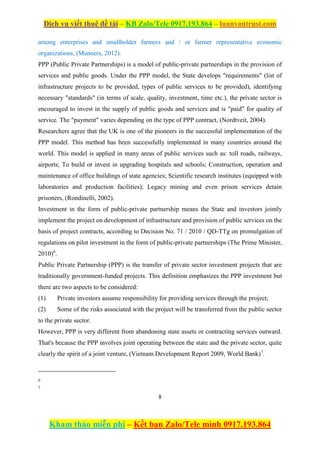 Public Private Partnerships as an instrument to development of Vietnam ...