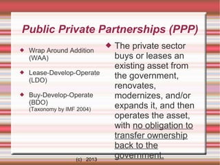Public private partnerships in India
