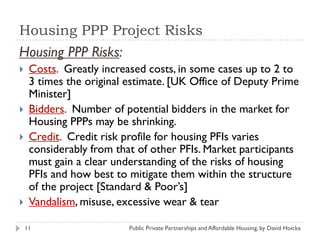 Public Private Partnerships (Ppp) And Affordable Housing By David ...