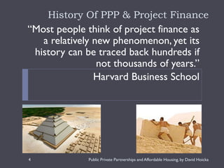 Public Private Partnerships (Ppp) And Affordable Housing By David ...